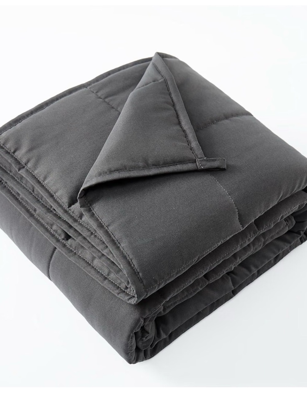 Source Unknown Charcoal Gray Quilted Throw Blanket